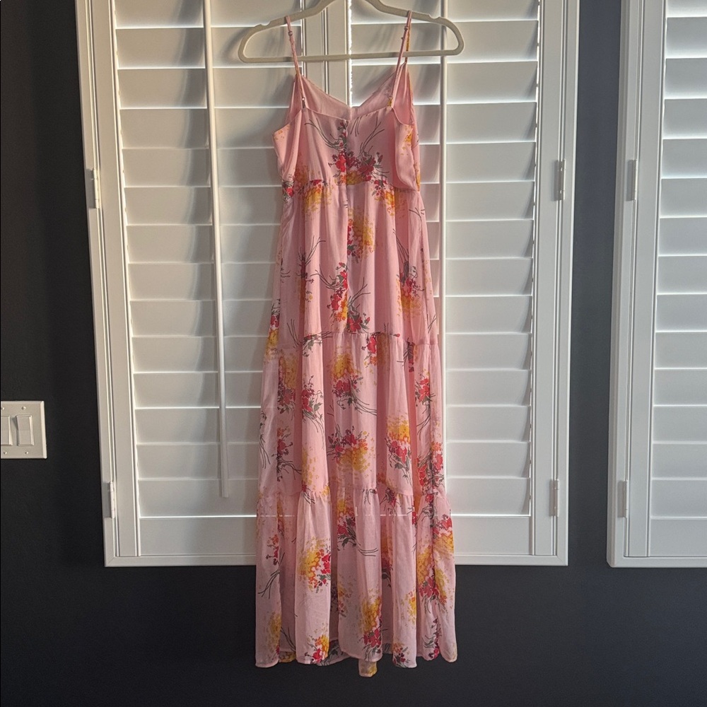 Jcrew Mercantile Pink Sunburst Tiered Maxi Dress - Picture 4 of 4